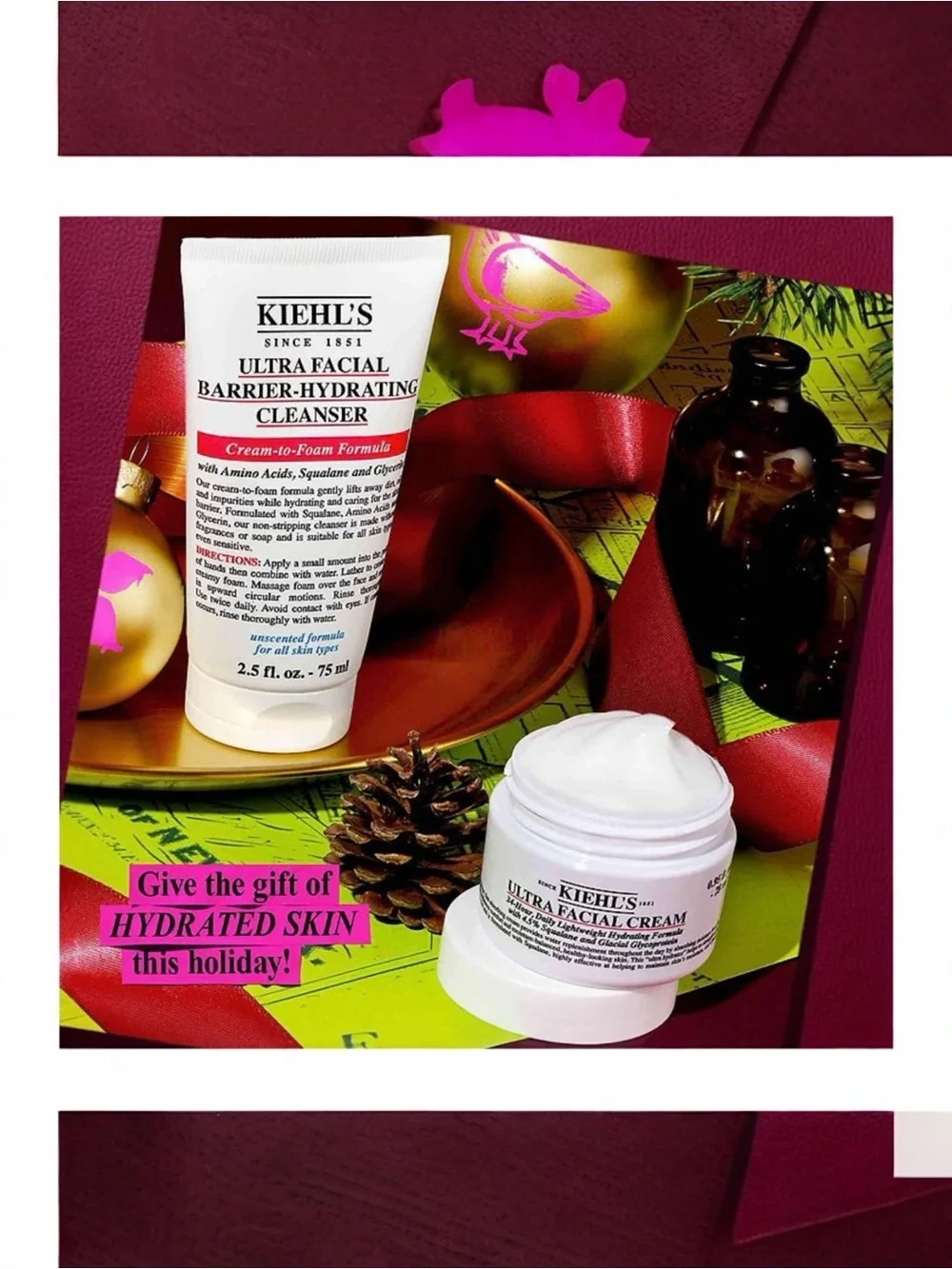 Kiehl's White Ultra Facial Barrier-Hydrating Cleanser & Cream Duo